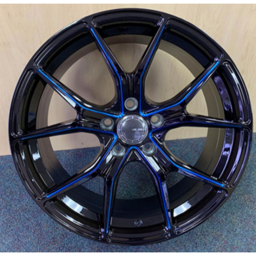 Velsen 531 Black With Blue Milling - Part Number VEL531-7765BWB Velsen 531 Black With Blue Milling Photo