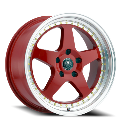 Venom 11 Gloss Red Machined Lip w/ Gold Rivets - Part Number VEN111785112+30A-K14 Venom 11 Gloss Red Machined Lip w/ Gold Rivets Photo