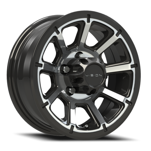 Vision Turbine Trailer 353 Gloss Black Machined Face - Part Number 353VTH5665GBMF0 Vision Turbine Trailer 353 Gloss Black Machined Face Photo