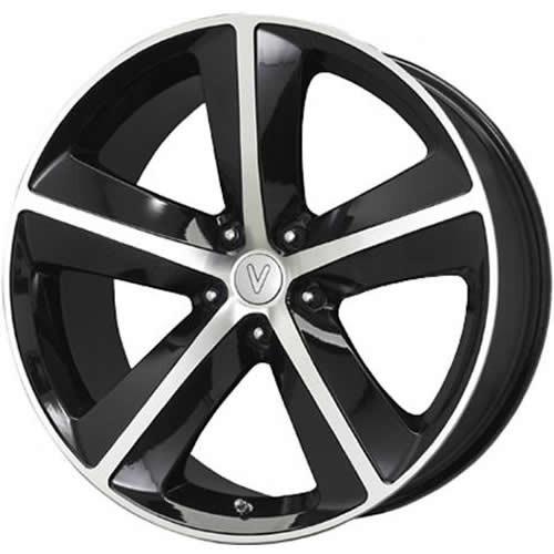 Voxx Replica Dodge Challenger Gloss Black Machined - Part Number CHL 290-5115-20 GBF Voxx Replica Dodge Challenger Gloss Black Machined Photo