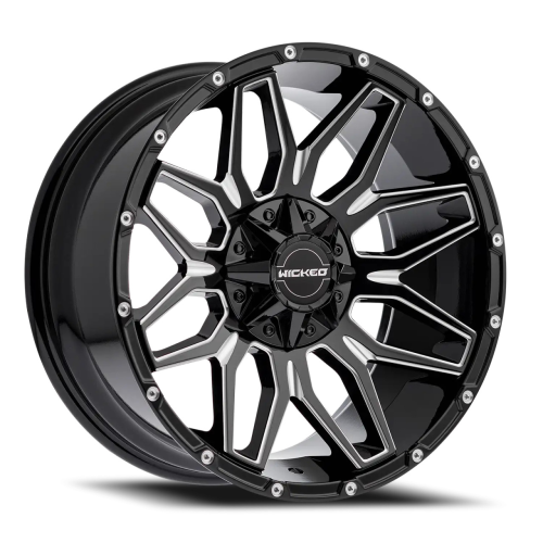 Wicked Offroad W825 Gloss Black Milled - Part Number W825290267+00GBMW Wicked Offroad W825 Gloss Black Milled Photo