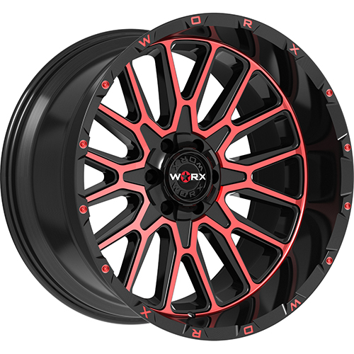 Worx 818MBR Gloss Black Machined Face W/ Red Tint Photo