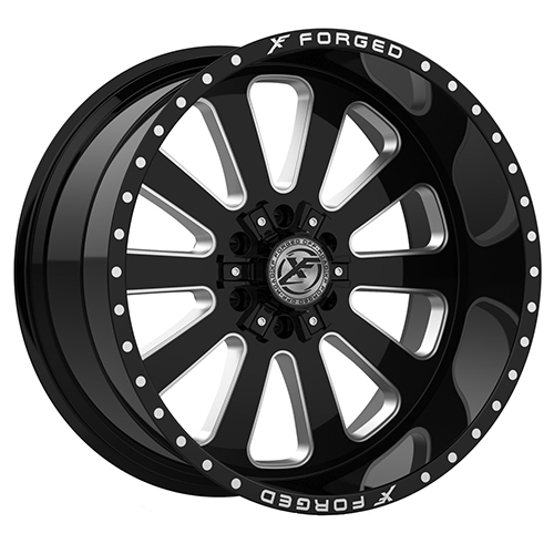 XF XFX302 Black Milled Wheels 5x5.5 22x12 44 XFXN30222125139715044GBRWMW