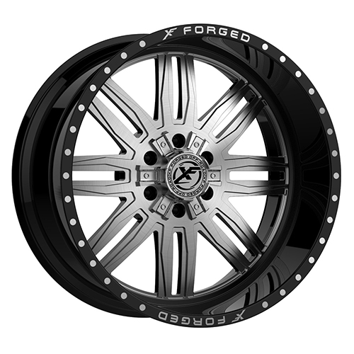 XF XFX303 Gloss Black Brushed Wheels 5x4.5 22x12 44 XFX30322125114312744GBBRMW