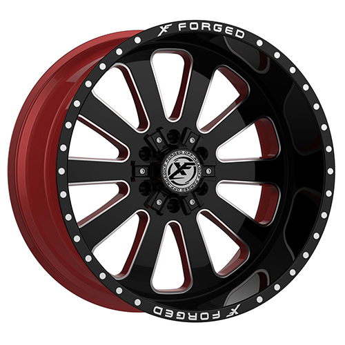 XF Forged XFX-302 Gloss Black Red Milled Photo