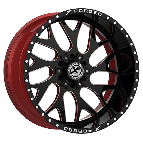 XF Forged XFX-301 Gloss Black Red Milled Photo