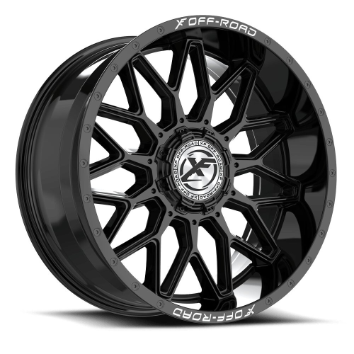 Xf Off-Road Xf-242 Gloss Black & Milled Lettering - Part Number XF-2422090430GB-V Xf Off-Road Xf-242 Gloss Black & Milled Lettering Photo