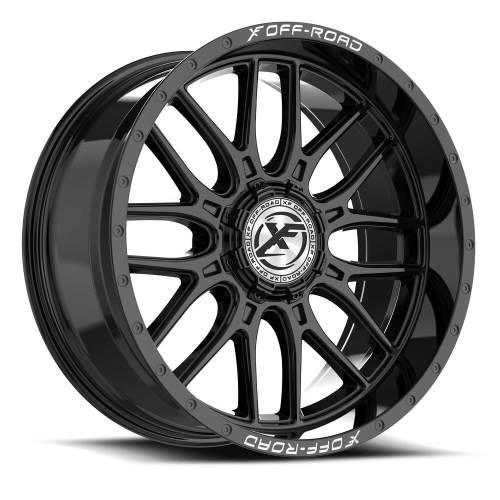 Xf Off-Road Xf-244 Gloss Black & Milled Lettering - Part Number XF-2442090430GB-V Xf Off-Road Xf-244 Gloss Black & Milled Lettering Photo