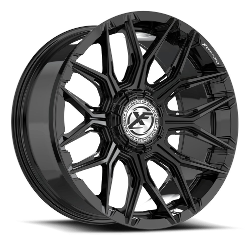 Xf Off-Road Xf-246 Gloss Black & Milled Lettering - Part Number XF-2462090430GB-V Xf Off-Road Xf-246 Gloss Black & Milled Lettering Photo