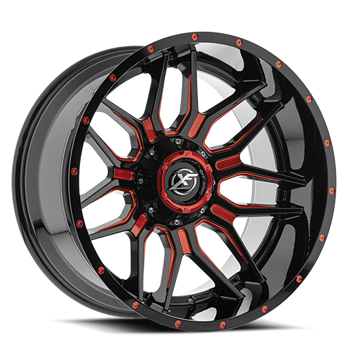 XF Offroad XF-222 Black Red Milled