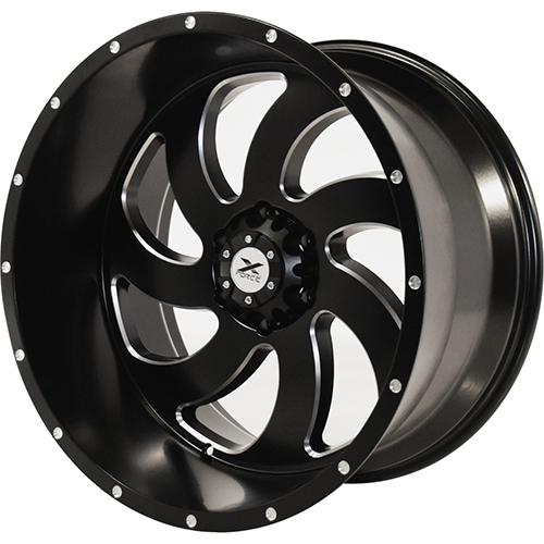 Xtreme Force XF-1 Black Brushed Wheels 5x5 - 22x12 -44 - 22RBD1