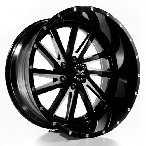 Xtreme Force XF3 Black Milled Wheels 6x5.5 20x10 19 20RBI33