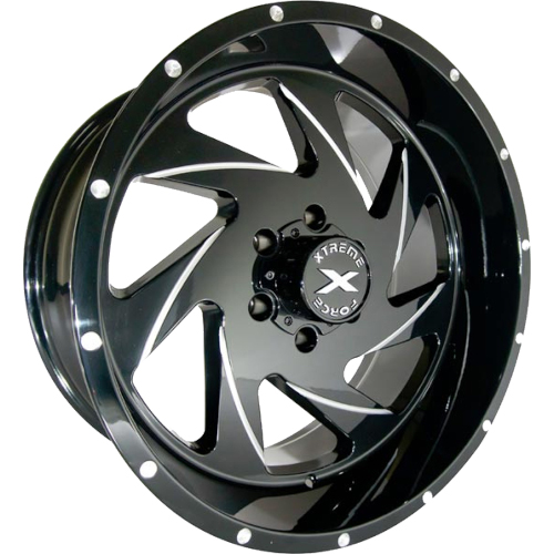 Xtreme Force XF- 7 Black Milled Right Wheels 8x6.5 - 20x10 -19 - 20RBN7063