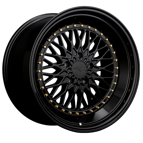 Black Rims Gold Rivets XXR 576 Black W/ Gold Rivets Wheels 5x100 - 18x9 +30 - 576898020