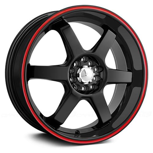 Akita Ak-55 455 Black And Redring Wheel (18X7.5") (729419032395)