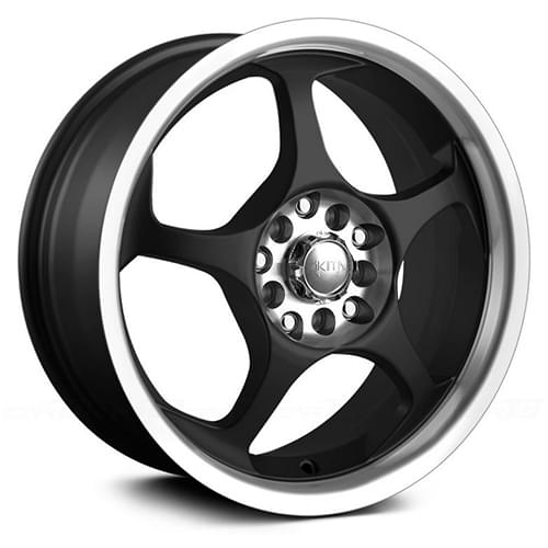 Akita Ak-90 490 Black Wheel With Machined Lip (18X7.5") (729419032456)