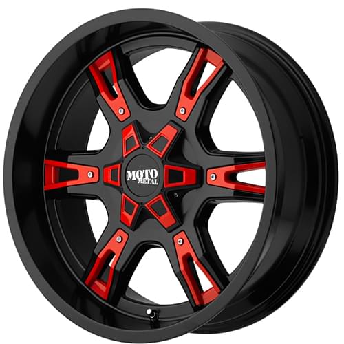 Moto Metal MO969 Satin Black W/ Red Accents Photo