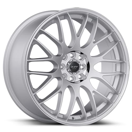 Ringer R355 Ruff Racing R355 Hyper Silver W/ Machined Pin Stripe Wheels 5x100 ...