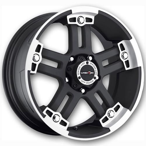 Vision Offroad Warlord 394 Black Machined Face - Part Number 394-22987MF25 Vision Offroad Warlord 394 Black Machined Face Photo