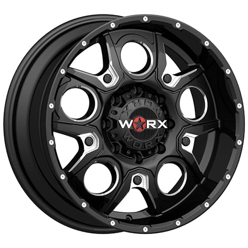 20x9 Black Wheel Worx Rebel 809 8x6.5-12 