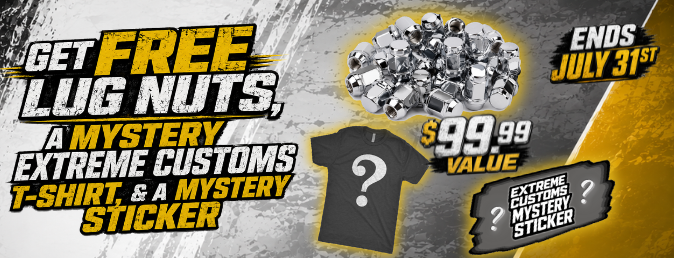 Free Promo Bundle - Lug Nuts, Mystery T-Shirt, Mystery Sticker - $99.99 Value